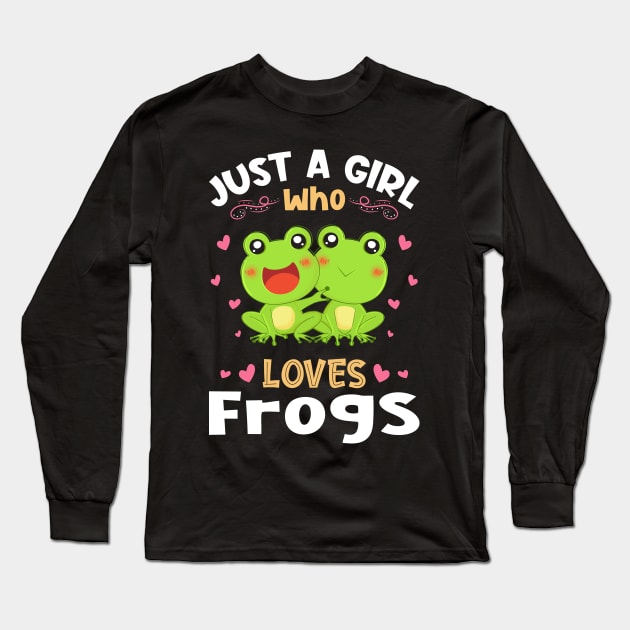 Just a Girl who Loves Frogs Gift Long Sleeve T-Shirt by aneisha